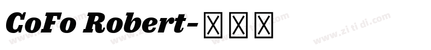 CoFo Robert字体转换